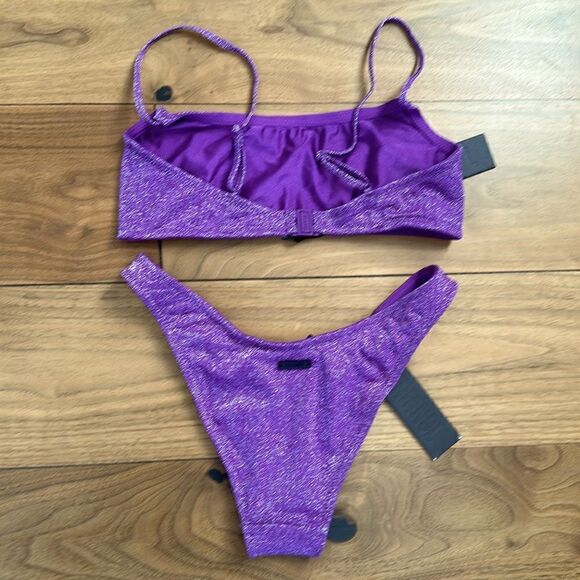 TRIANGL- MICA CHEEKY VIOLET SPARKLE SET NO BAG NEW WITH TAGS 💜 - Picture 4 of 5